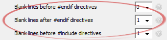 Blank lines after #endif directives