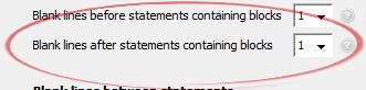 Blank lines after statements containing blocks