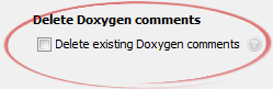 Delete existing Doxygen comments