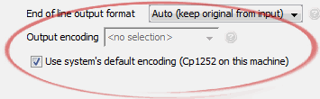 Output encoding