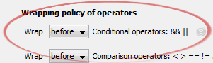 Conditional operators: && ||