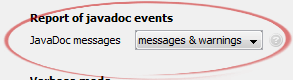 JavaDoc messages