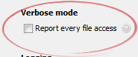 Report every file access