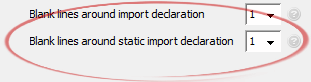 Blank lines around static import declaration