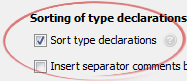 Sort type declarations